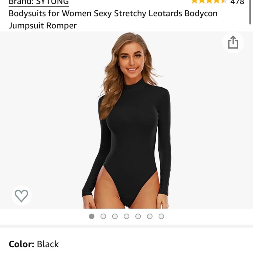 NEW Size XL black leotard bodysuit